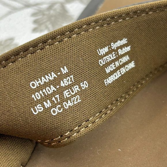 NWT Olukai Mens Ohana Sandals Size 17 Brown beach tropical slides island comfort main image 4
